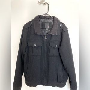 Men’s Wool Black Bomber Style Jacket